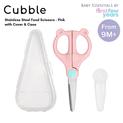 Cubble Little Bear Ceramic Food Scissors / Stainless Steel Food Scissors with Case and Cover / SS with Safety Lock (3 Colours)