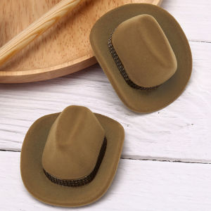 [fenggongshuode] Cowboy Hat Shape Velvet Display Gift Box Jewelry Case For Necklace Earrings Ring