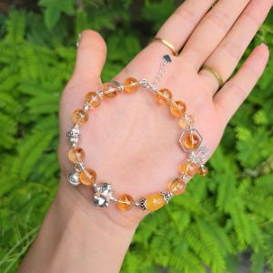 Lắc Ag đaa TA Vàng mix đồng điếu TA Vàng Cắt Giác lu thống HP dây xâu lõi Ag cho mệnh Thổ và Kim - Phong Thủy TUDO