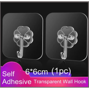 Self Adhesive Transparent Wall Hook Waterproof Hooks Reusable/Seamless Hanging Hook For Kitchen & Bathroom透明无痕挂钩