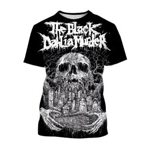 [Local Stock] HBESTY Halloween Christmas New T-Shirts The Black Dahlia Murder Band 3D Print Streetwear Men Women Fashion Short Sleeve T Shirt Male Tees Tops Man Clothing