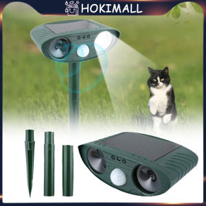 Alat Pengusir Hewan Anjing / Kucing / Rubah Ultrasonik Tenaga Surya Otomatis