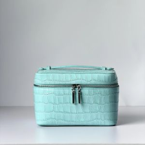 Crocodile Pattern Genuine Leather Cosmetic Bag Luxury New Large Capacity Cowhide Portable Travel Toiletry Storage Cosmetic Bag2026