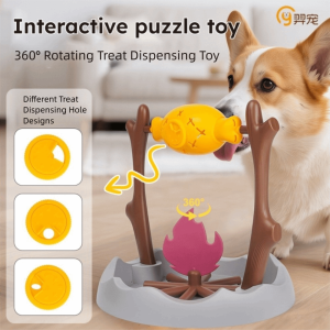 NCNC(OKDEALS01) Rotating Cat Leaking Food Toy Roasted Chicken Leg Food Leakage Device Pet Cat Dog Toy Pet Interactive Supplies Slow Feeding Slow Feeder Pet Educational Supplies