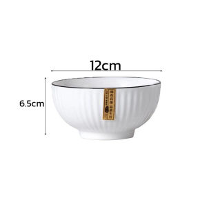 E.B.【Ready in Stock】 Japanese Ceramic Serving Bowl 5/8/10inch Soup Bowl Plate Salad Mixing Bowl