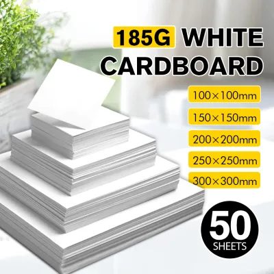 【White Cardboard Paper】White Cardstock Paper Printer Paper for Cards Making Office Printing Paper Crafting Children Learning Card