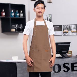 Water proof restaurant waiter halterneck apron men and women fashion adjustable milk tea coffee shop nail work clothes