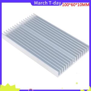 March ชิปหม้อน้ำระบายความร้อนอลูมิเนียมขนาด100x60x10มม. สำหรับทรานซิสเตอร์พลังงาน LED IC