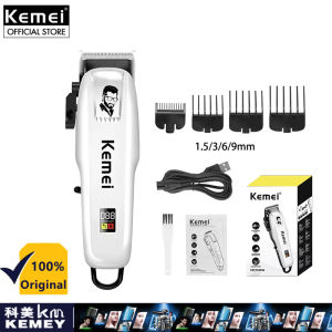 Kemei Hair Clipper Set Razor Shaver Adjustable Hair Trimmer Mini Cutt Machine Rechargeable For Men Original LCD