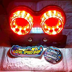 Lampu stop custom shark power ninja 150 king cb gl pro win 100 rx king c70