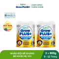 Bộ 2 Sữa Bột Nutifood GrowPLUS+ Sữa Non - Hỗ Trợ Tăng Cường Đề Kháng 800g - 0-12 Tháng Tuổi - Tăng Cường Hệ Miễn Dịch, Tiêu Hóa Tốt (Lon 800g). 
