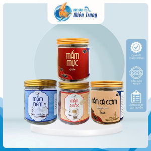 Combo 4 Hũ Mắm Mắm Mực Mắm Cá Cơm Mắm Nêm Mắm Ruốc Đặc Sản Lý Sơn Thủ Phủ Vua Mắm - Lasi Foods