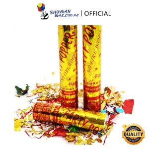 SHUAIAN Party Popper Ulang Tahun Confetti Pesta Pernikahan Petasan Pesta Semburan Kertas Warna Warni Ukuran 30 CM / 40 CM / 50 CM / 60 CM