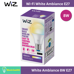 WiZ White Ambiance หลอดไฟอัจฉริยะ เปลี่ยนแสงได้ แสงขาว-เหลือง 8W ขั้ว E27