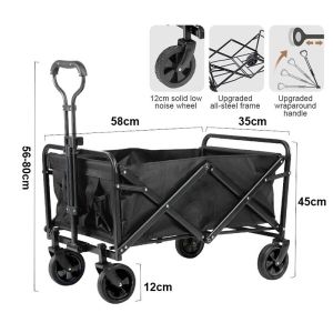 GLAMPTURE Outdoor Camping Vehicle Both Sitting and Lying Camping Vehicle Sofa Cart Foldable Easy to Store Portable for Beach Travel