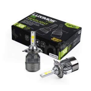 LAMPU UTAMA LED H4 mobil x9 LUXIMOS 3 warna HI LOW