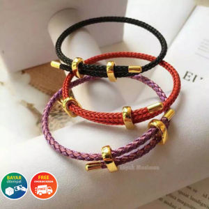 Gelang Tali Kawat Anti Air Waterproof Untuk Charm Liontin Wire Rope Em