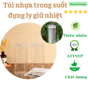Túi nhựa trong suốt đựng ly giữ nhiệt