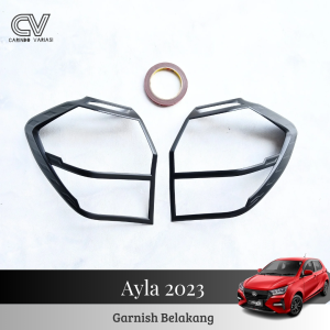 Cover Garnish Lampu Belakang Mobil Daihatsu Ayla 2023 Hitam