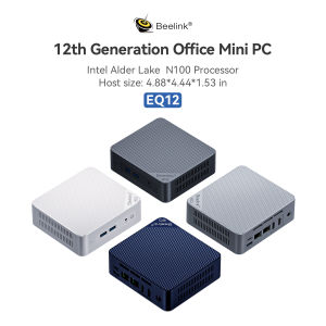 Original Beelink EQ12 Intel 12th N100 Mini PC Windows 11 DDR5 8GB 16GB 500GB NVME SSD Support 2.5Gbps Type C Gaming Computer for Education Office Home Home Theater Multimedia Music Graphic Designer
