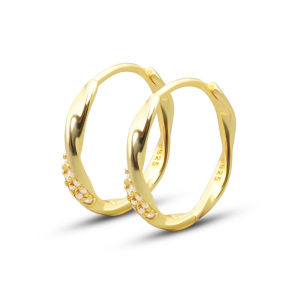 Khuyên Tai Tròn Nữ Bạc 925 HGJG Dạng Xoắn Vòng Phong Cách Retro Thích Hợp Đeo Hằng Ngày Đeo Đi Chơi