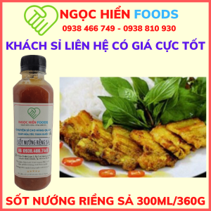Sốt Nướng Riềng Sả NGỌC HIỂN FOODS Dùng Kho hoặc Nướng Cho Các Món Cá Và Thịt Chai 300ml/360g