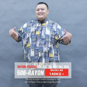Kemeja Jumbo Pria Motif 5XL 6XL 7XL Baju Big Size 8XL 9XL 10XL Cowok Oversize - BIGGEST SIZE