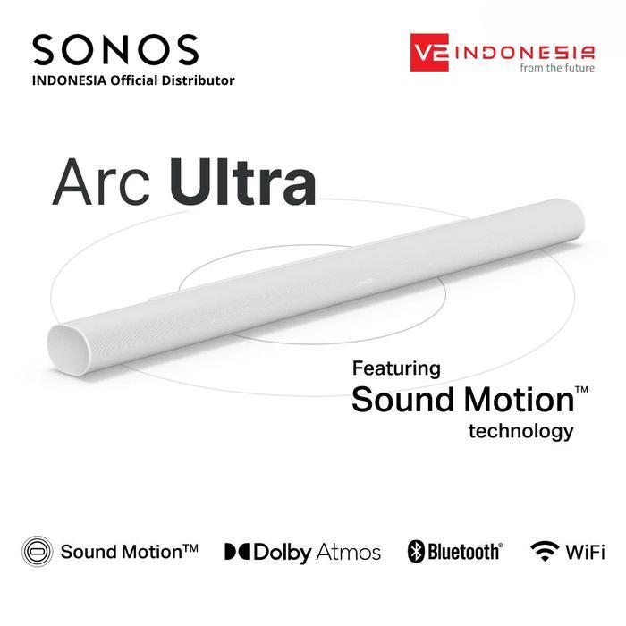 PROMO SONOS ARC ULTRA SOUNDBAR WITH SPATIAL AUDIO AND DOLBY ATMOS - SMART HOME THEATRE SYSTEM (BLUETOOTH & WIFI COMPATIBLE) - WHITE - Store Herith 01 | Lazada Indonesia