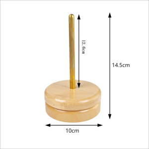 Yarn Holder Stand Kayu Ribbon Holder Penggulung Benang Rajut Yarn Organizer