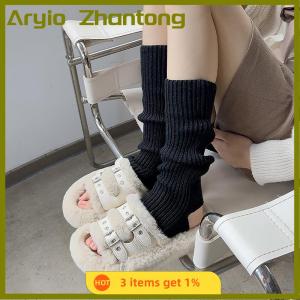 Aryio Y2k Winter Leg Warmers Fluffy Goth Accessories Gothic Lolita Knit Long Socks Women Legs Warmers Lady Sock Gothic Stylish Legging