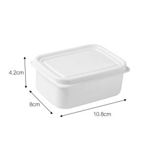 Rectangle Square Food Fruit Fresh-keeping Storage Box with Lid Portable Refrigerator Freezer Organizers Meat Onion Ginger Clear Crisper Kitchen Storage
