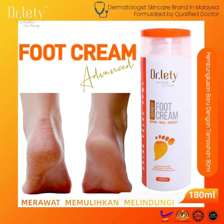 180ml Dr Lety Advanced Foot Cream Protection Of Feet Crack Dry Heel Krim Kaki 护足霜腳跟防裂霜