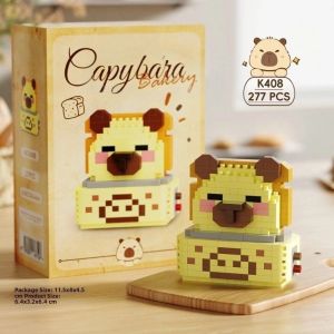 ANANAA Mini Capybara Building Block Dog Styling Cartoon Design Micro Capybara Figurines Creative Plastic Puzzle Building Blocks Gift for Boy Girl