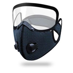 Outdoor Cycling Face Mask Breathable Mesh Sports Mask Activated Carbon Dust Mask with Filter Chip and Breathing Valve