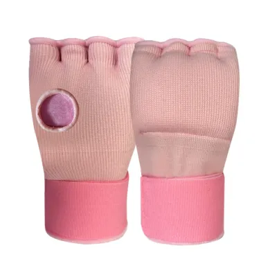 【COD&Fast Delivery】Thickened Sponge MMA Half Finger Gel Boxing Gloves Breathable Long Wrist Strap Muay Thai Training Punching Mitts Professional Hand Wrap Inner Gloves