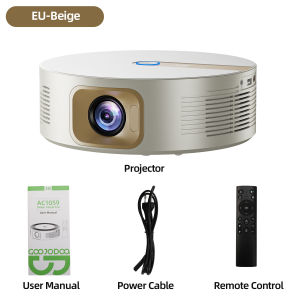 Máy chiếu phim 4K Androi GOOJODOQ 1080P 200ANSI Chiếu Siêu Nét，Xem Phim Giải Trí Dạy Học Văn Phòng Đa Năng- Bảo hành 1 năm