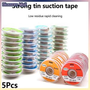 [Blossom] 5 PCS Desoldering Wire Braid Soldering Mesh Welding Parts Low Residue No-Clean Solder Tin Remover Tool