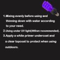 MizoArt SIX Color Invisible UV Paint Set For Indoor/Outdoor Use or Invisible UV Black light Paint Set 0.7oz /pots. 