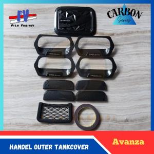Cover Handle Outer Pegangan Pintu Tank Cover Mobil Toyota Avanza 2004 2011 Trd Sportivo Carbon