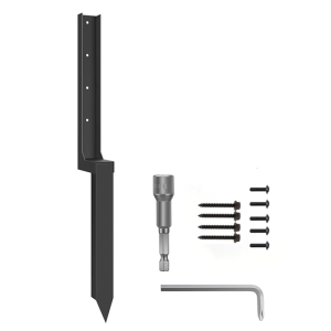 Heavy Duty Thick Fence Post Repair Kits Steel Fence Post Stakes Anchors Spikes for Repairing Broken Wooden Fence Posts