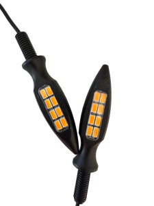 ✨Q&X-2023✨เหมาะสำหรับการติดตั้งบนรถจักรยานยนต์ ไฟเลี้ยว12VLEDรูปร่างกระสุน ZD08