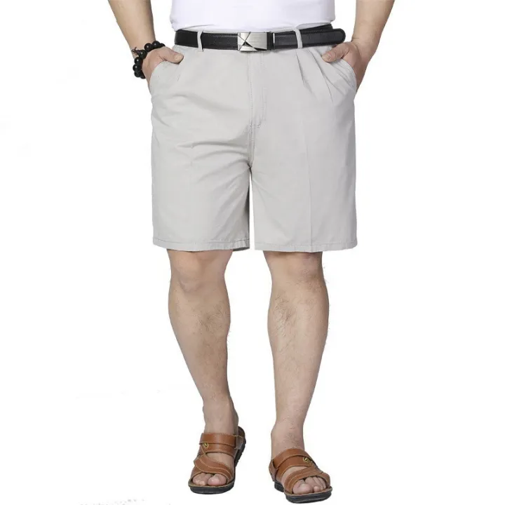 Plus Size 29-42 Men Shorts Summer Fashion Casual Formal Business Bermuda  Cotton Middle Age Father Short Pants Khaki Beige Black Lazada PH