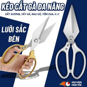 Kéo Nhà Bếp Bản To Đa Năng Bằng Thép Không Gỉ Kéo Nấu Ăn Đa Năng Kéo Cắt Xương Vịt ⭐