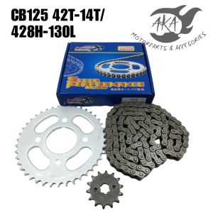 MRP CHAIN SET FOR CB125 42T-14T/428H-130L High-Quality Super Performance Motorbike Chain & Sprocket
