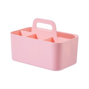 NOBLELYN Handle Bracket Cosmetic Organiser Portable Split Design Utility Container Desktop Accessory Adjustable Pen Organiser Office Use