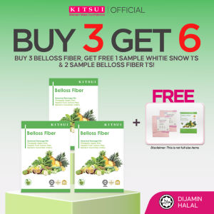 SHIP FROM MY5.SHIP FROM MY[BUY 3 GET 6] KITSUI Belloss x3 [FREE 2x Whitie Snow 1s + 1x Belloss Fiber 1s] Supplement    Halal    Detox