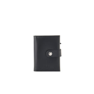 Charles Berkeley CLICK Card Case Aluminium Cardholder Genuine Calf Leather Cardholder RFID Anti Theft (B21-172B)