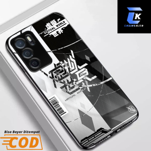 Softcase Glass Premium Kaca Motif Cyber Punk Case Oppo A16 A54s - Casing Oppo A16 A54s (CKA16016)