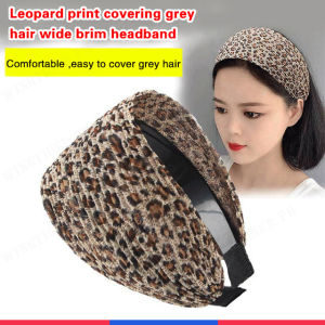 Headband headband leopard pattern babys breath covering white hair accessories headdress