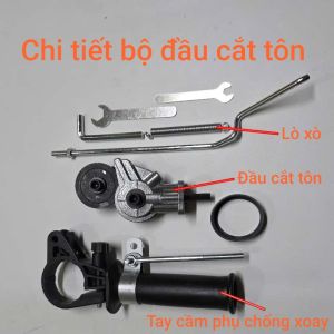 Đầu cắt tôn lưỡi tròn gắn máy khoan cầm tay cắt tôn sóng thép và inox
